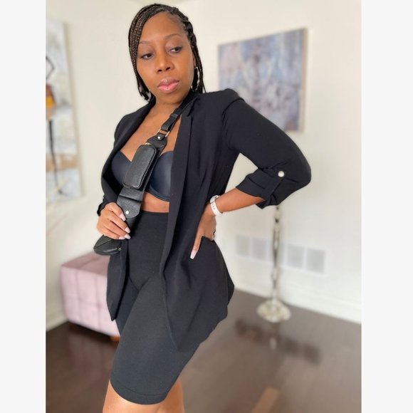 (NWT) "Hold Me Tight" Biker Shorts - Black - Picture 3 of 4